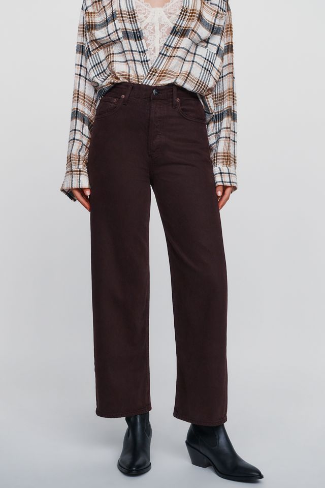 AGOLDE Ren High Rise Wide Leg Cropped Jeans #1