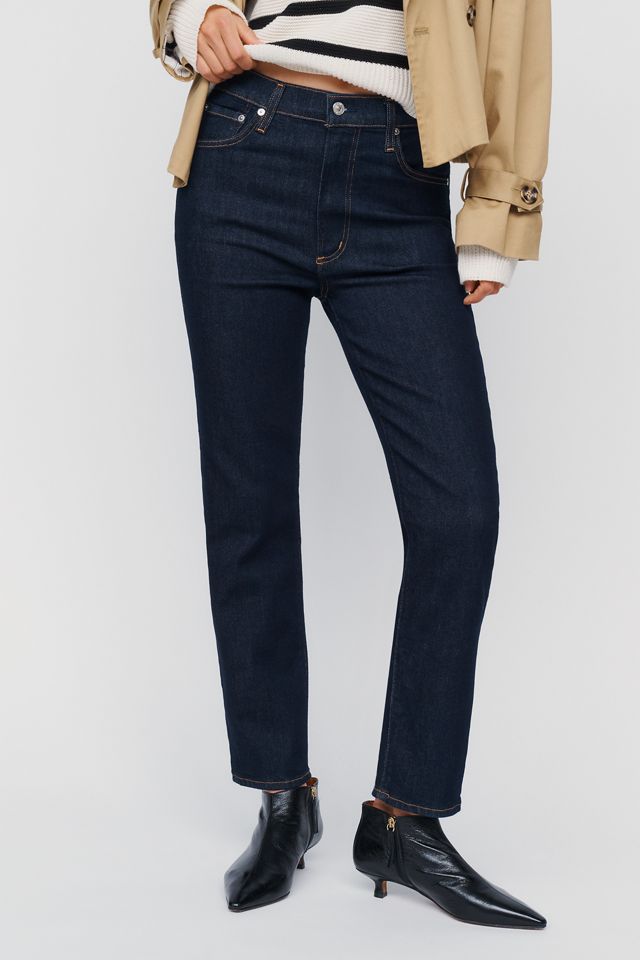 Citizens of Humanity Caia High-Rise Straight-Leg Silk-Blend Jeans  #2