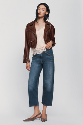Citizens of Humanity Petite Palma Silk Blend Straight Leg Jeans by Anthropologie