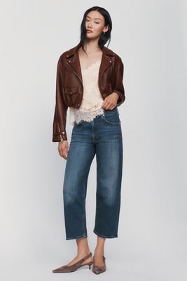 Citizens of Humanity Petite Palma Silk Blend Straight Leg Jeans