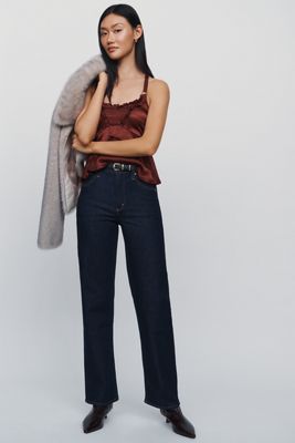Citizens of Humanity Long Palma Silk Blend Straight Leg Jeans