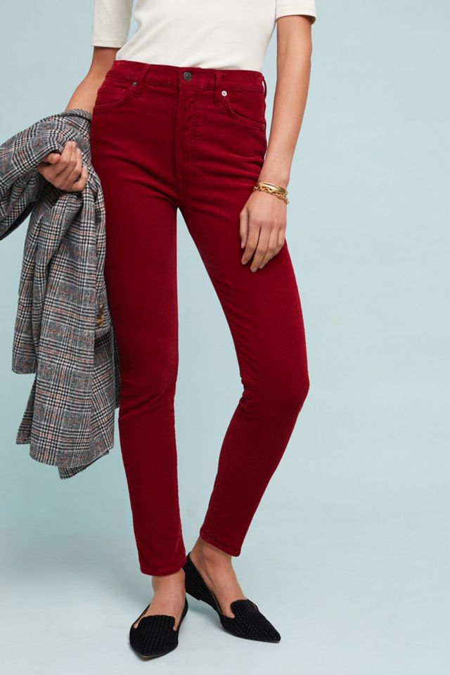Citizens of Humanity Olivia Ultra High-Rise Velvet Slim Ankle Jeans #2