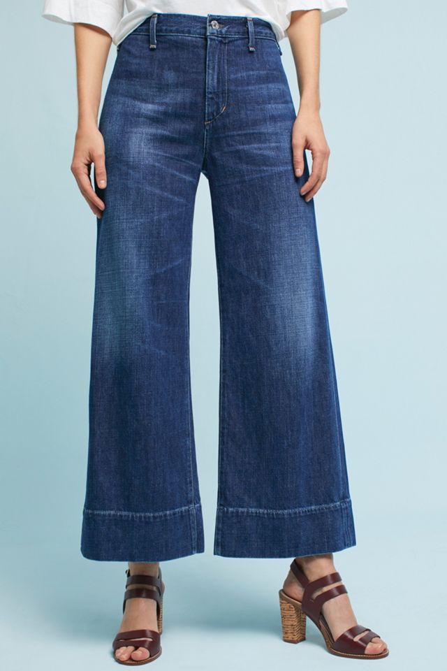Citizens of Humanity Abigail High-Rise Wide-Leg Cropped Jeans #1