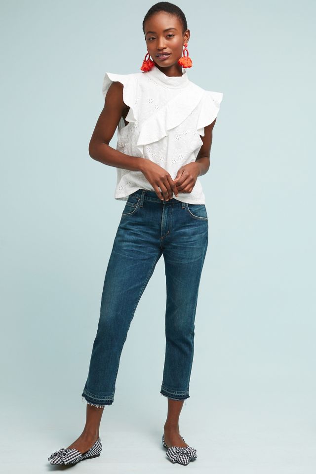 Mid Rise Slim Boyfriend Jeans