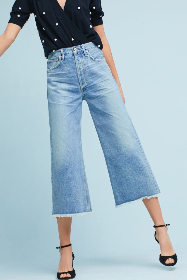 Citizens of Humanity Emma Ultra High-Rise Cropped Wide-Leg Jeans