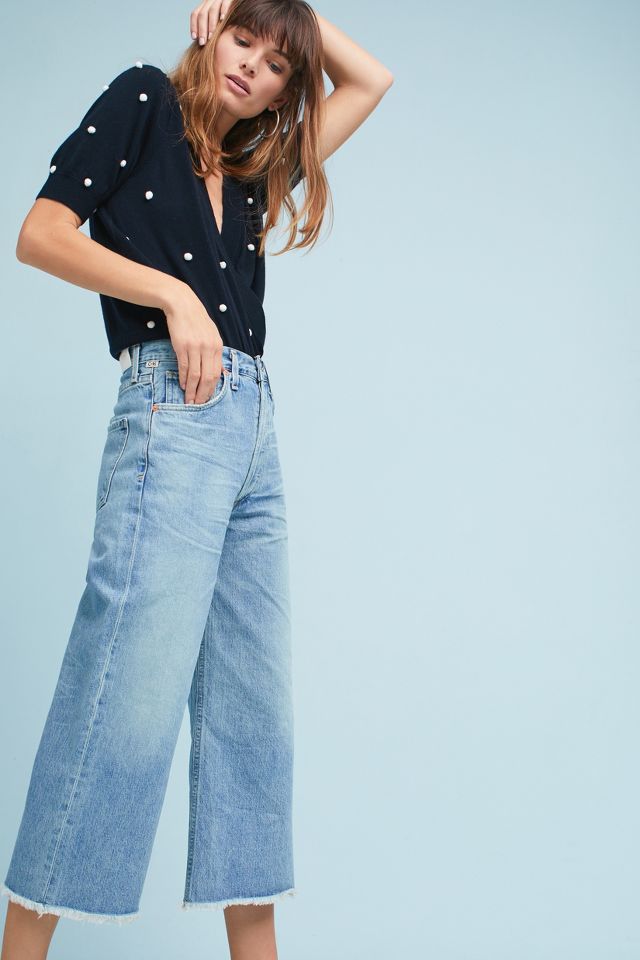 Citizens of Humanity Emma Ultra High-Rise Cropped Wide-Leg Jeans