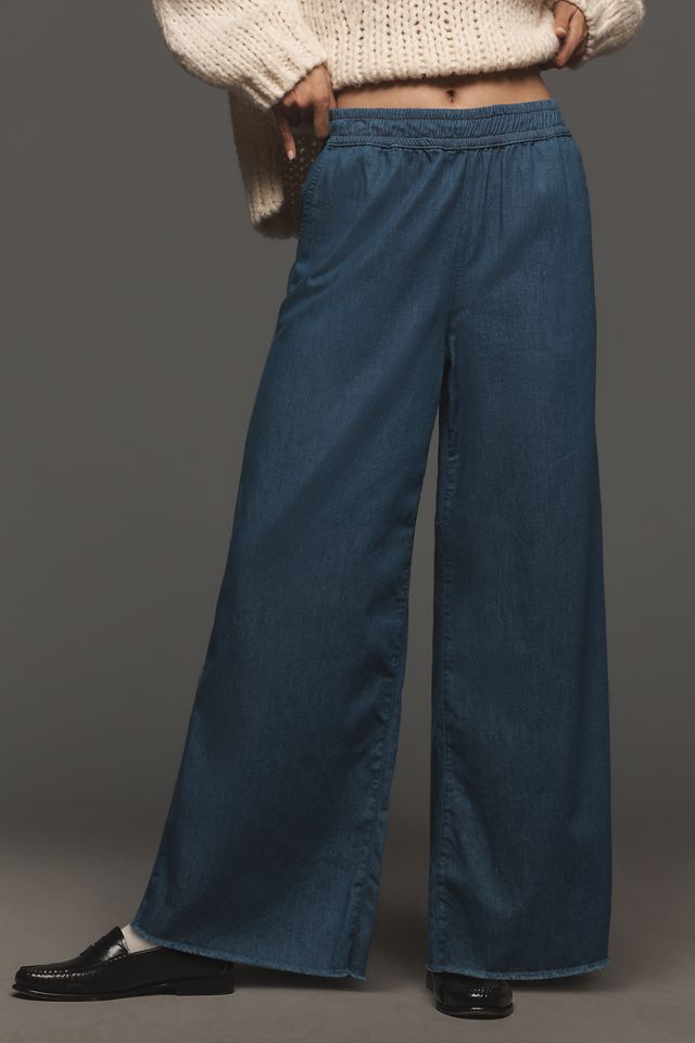 NSF Reed Pull-On High-Rise Wide-Leg Jeans #1