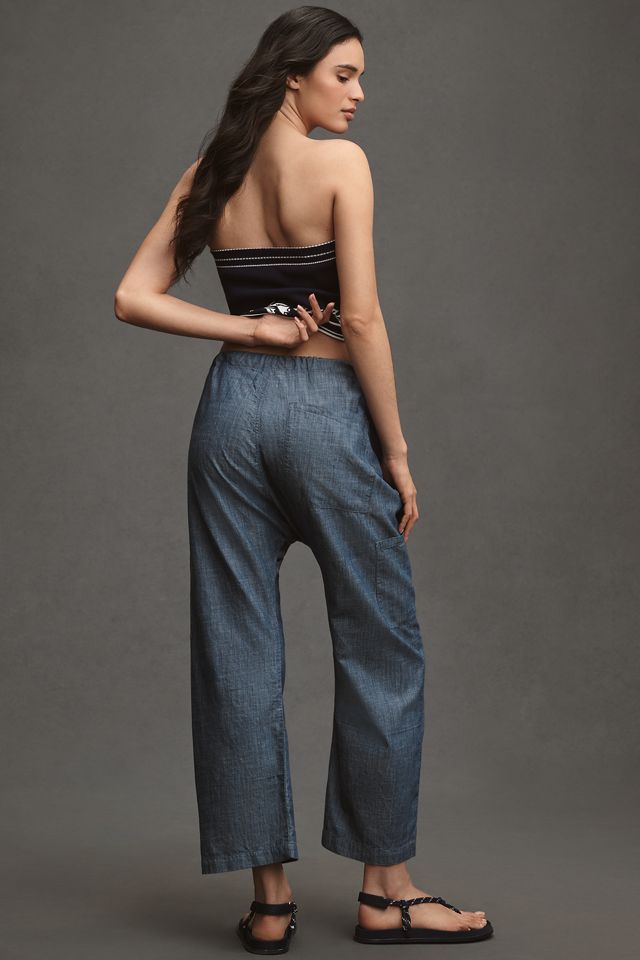 NSF Carlson Mid-Rise Wide-Leg Drop-Rise Drawstring Pants #2