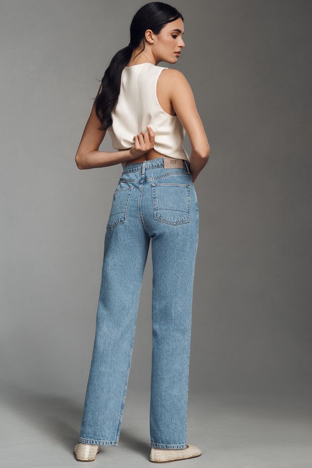 NSF Owen Mid-Rise Slouch Straight-Leg Jeans