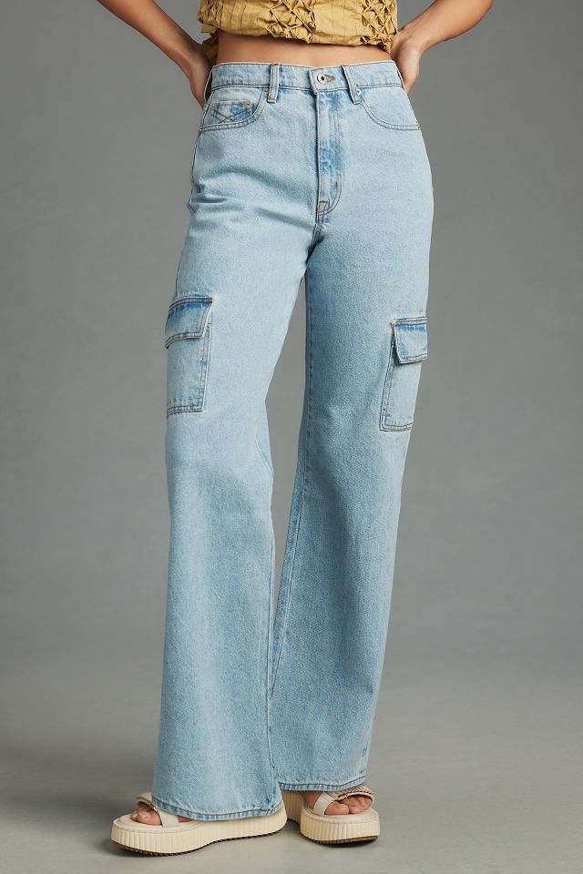 Unpublished Jolene Cargo High-Rise Wide-Leg Jeans | Anthropologie
