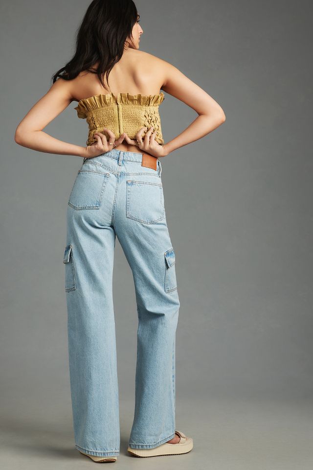 Unpublished Jolene Cargo High-Rise Wide-Leg Jeans | Anthropologie