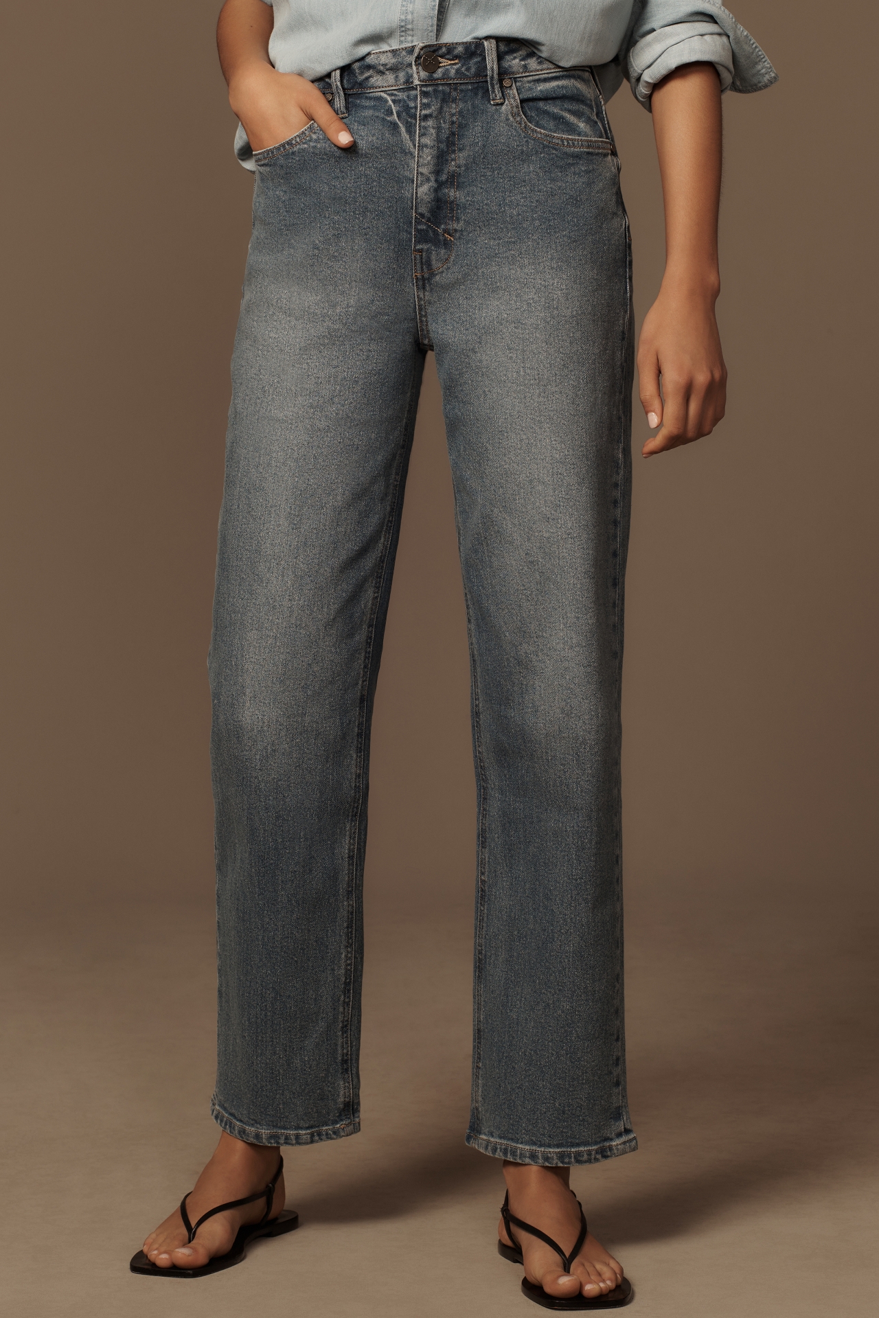 Unpublished Shay Mid-Rise Straight-Leg Jeans