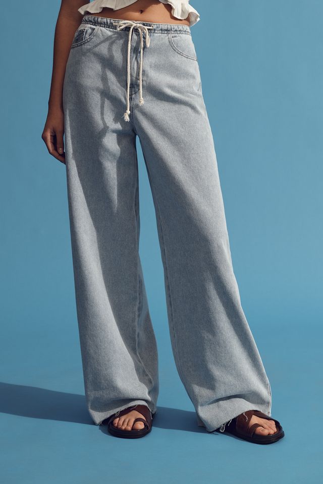 Unpublished Reece Drawstring High-Rise Wide-Leg Jeans #1