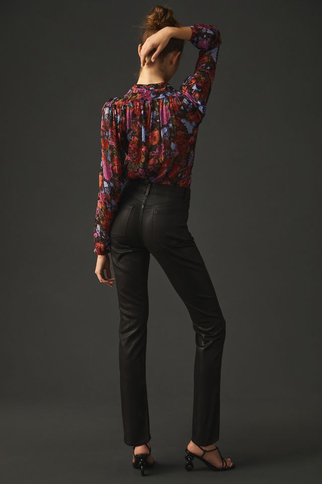 Bella Dahl Lennon High-Rise Straight Coated Jeans #2