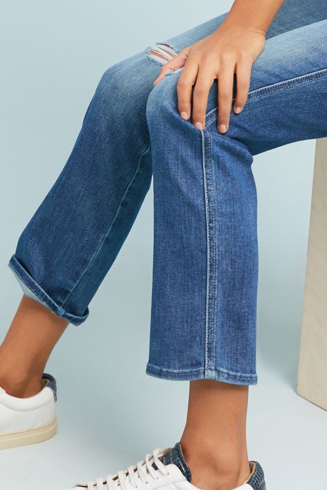 MOTHER The Rascal High-Rise Straight Ankle Jeans | Anthropologie