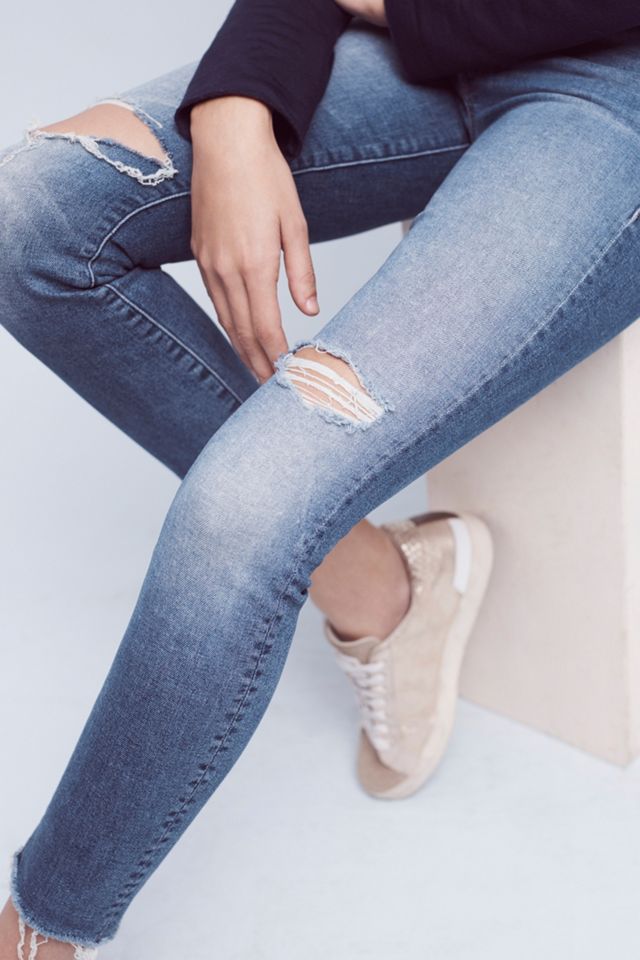 Mother The Looker Mid-Rise Frayed Ankle Jeans #2