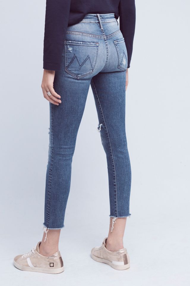 Mother The Looker Mid-Rise Frayed Ankle Jeans #3