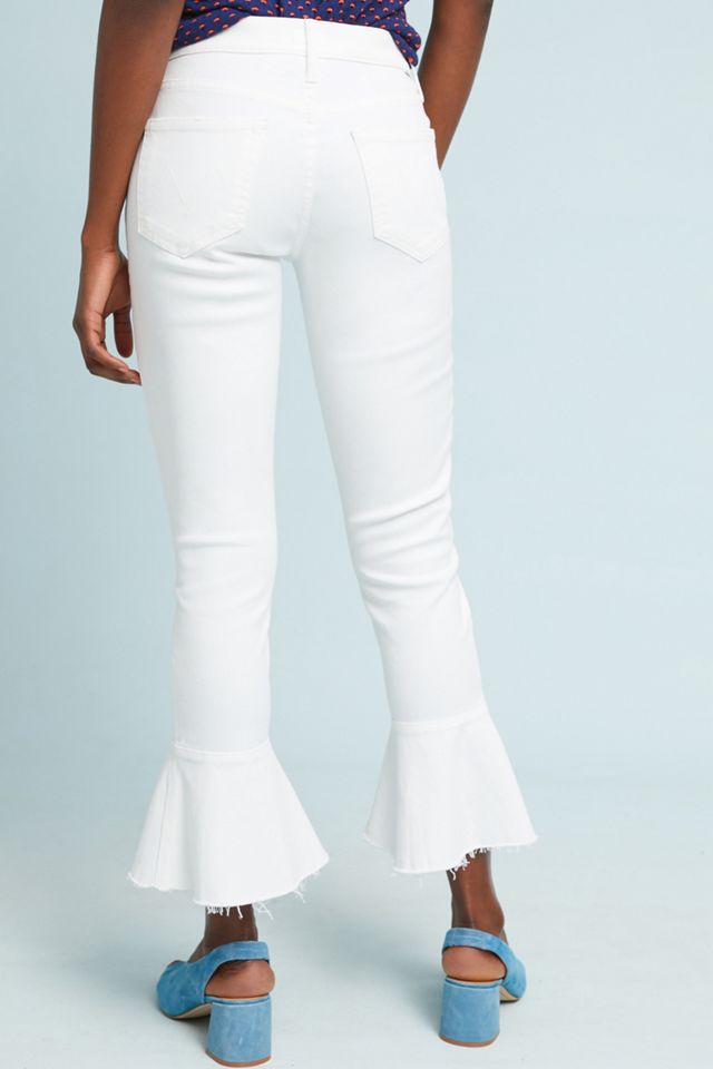MOTHER The Cha Cha Fray High-Rise Flared Jeans | Anthropologie
