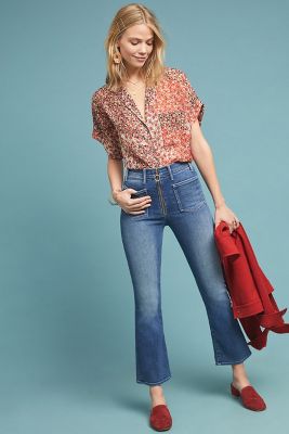 mother cropped jeans