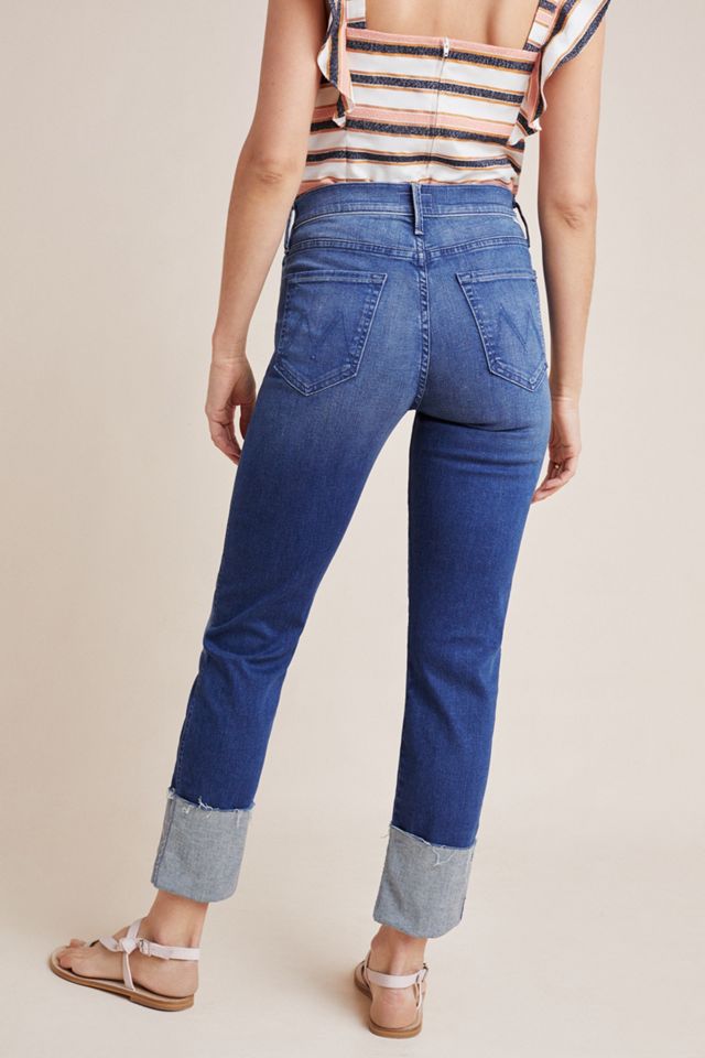 MOTHER The Ponyboy High-Rise Cuffed Fray Jeans #1