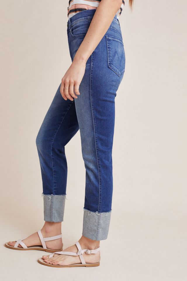 MOTHER The Ponyboy High-Rise Cuffed Fray Jeans #4