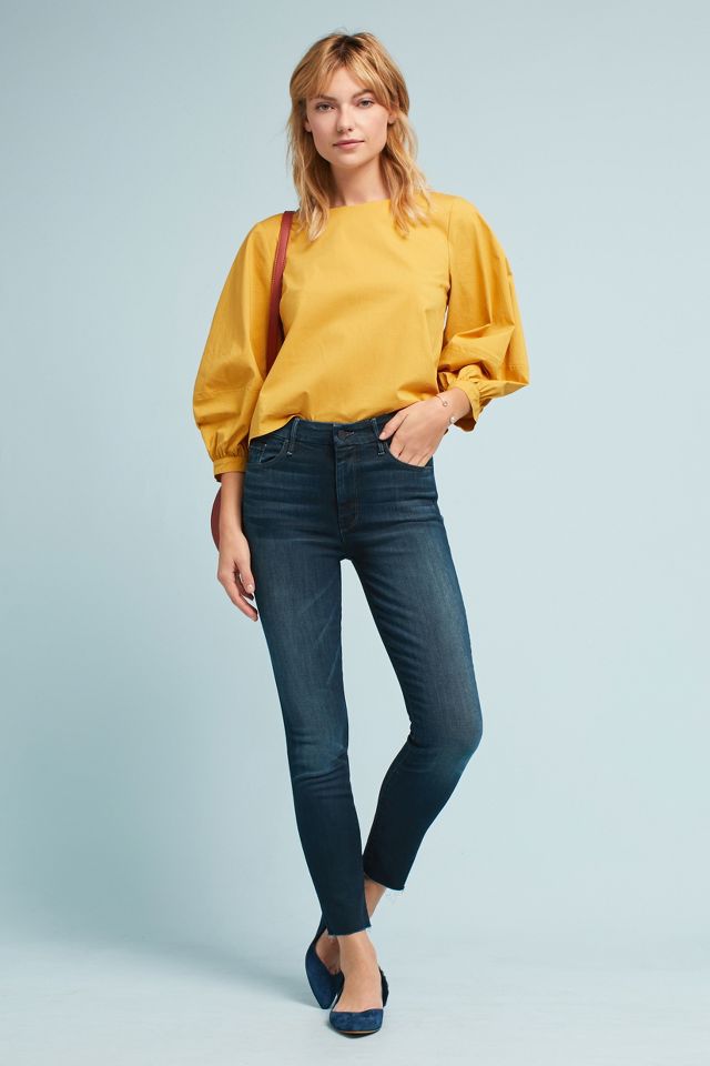 MOTHER The High-Waisted Looker Skinny Ankle Jeans | Anthropologie