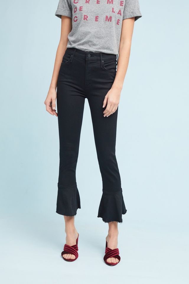 MOTHER Cha Cha Fray High Rise Flared Jeans