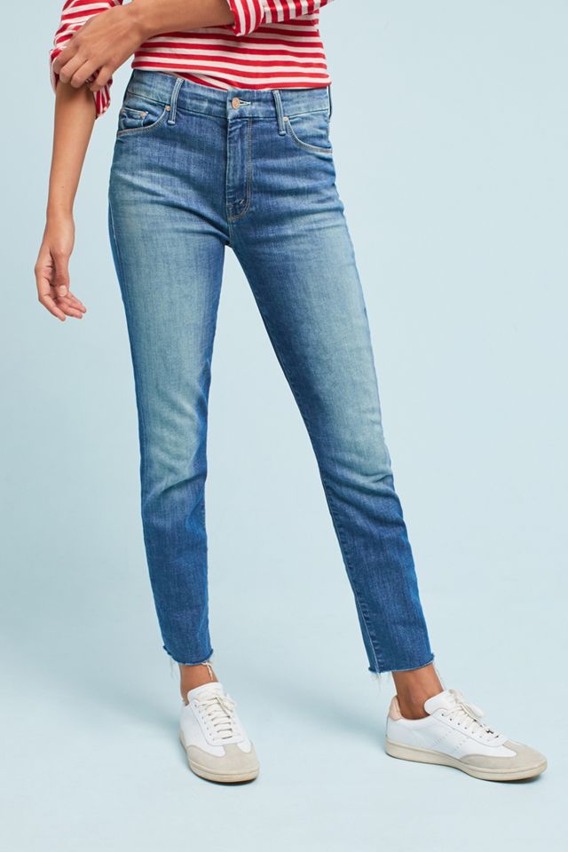 Mother The Looker High-Rise Frayed Ankle Jeans #2