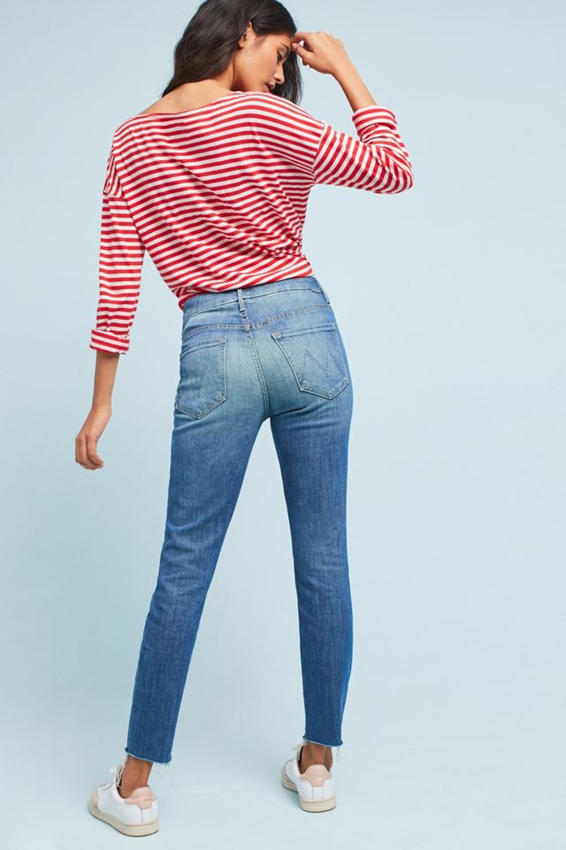 Mother The Looker High-Rise Frayed Ankle Jeans #3