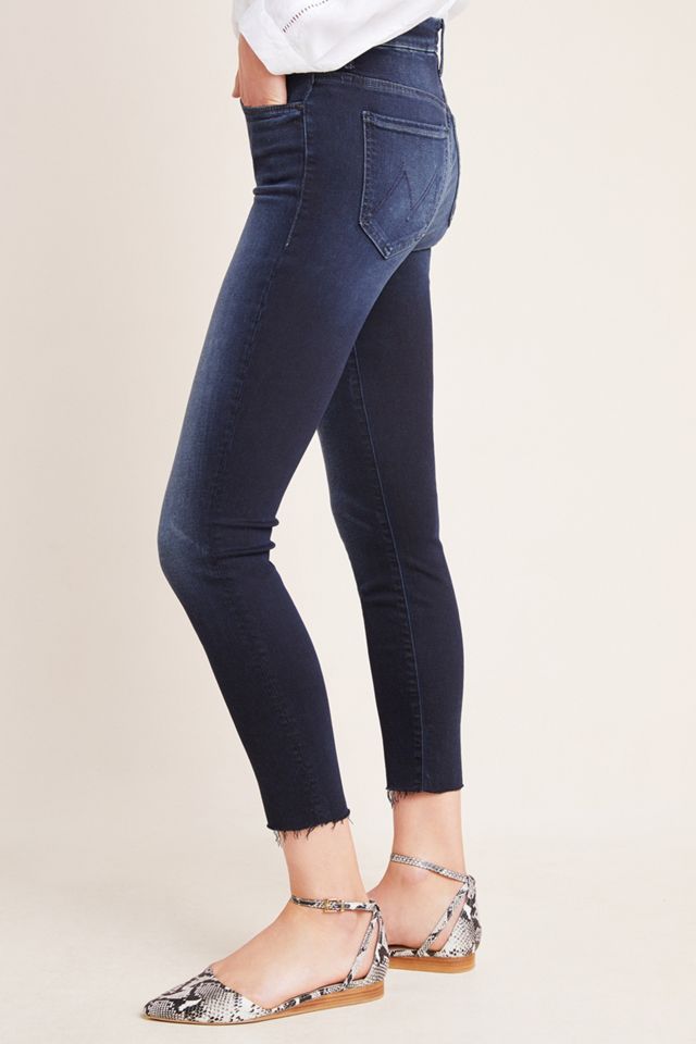 MOTHER The Looker High-Rise Ankle Fray Skinny Jeans #4