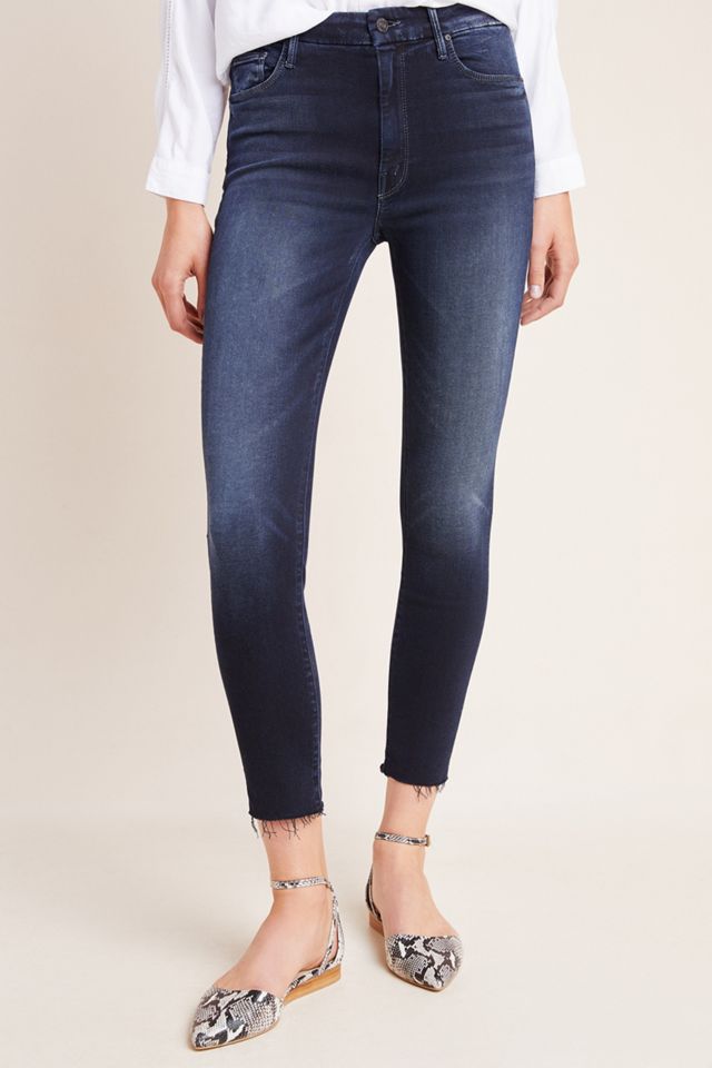 MOTHER The Looker High-Rise Ankle Fray Skinny Jeans #5
