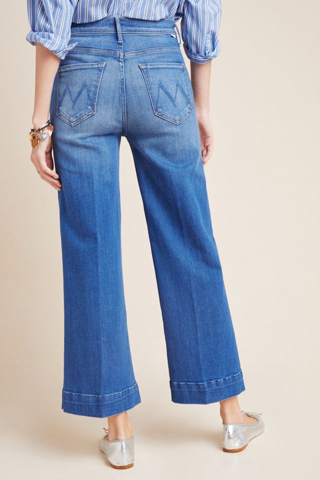 MOTHER The Swooner Ultra High-Rise Cropped Wide-Leg Jeans #1