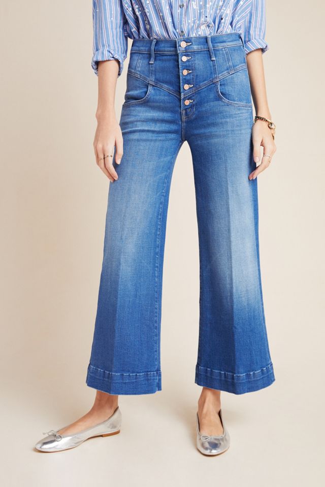 MOTHER The Swooner Ultra High-Rise Cropped Wide-Leg Jeans #4