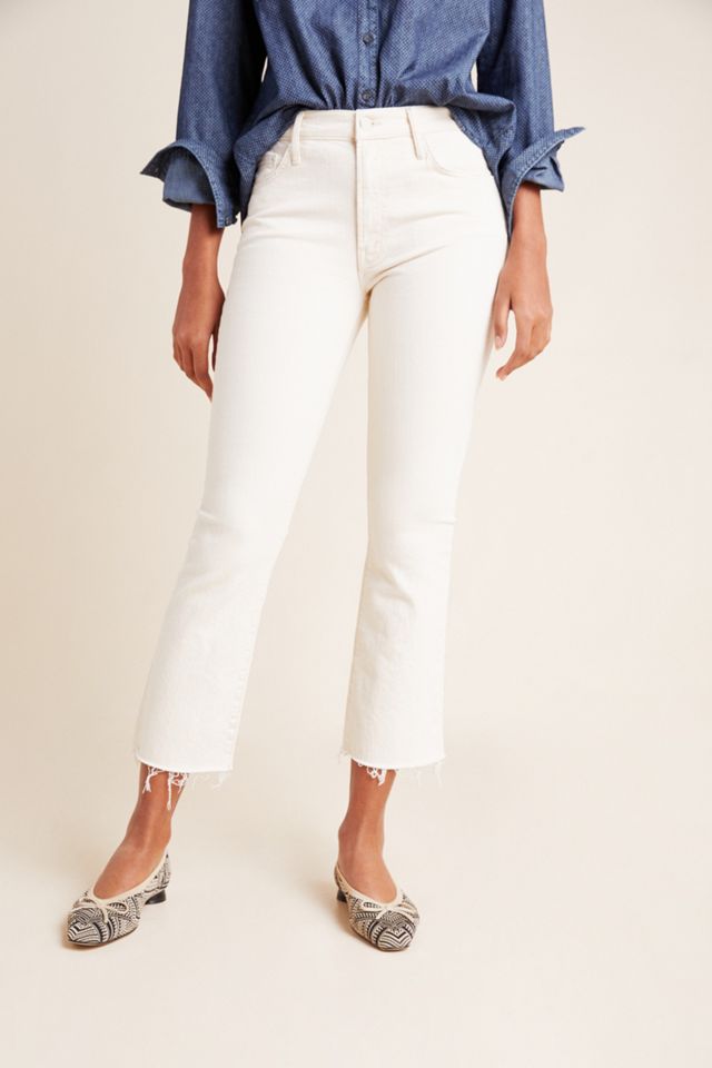 MOTHER The Insider High-Rise Frayed Bootcut Jeans #1