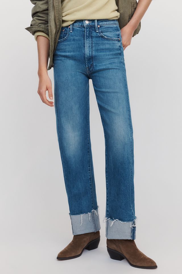 MOTHER The Pixie Roller High-Rise Cropped Wide-Leg Jeans #2