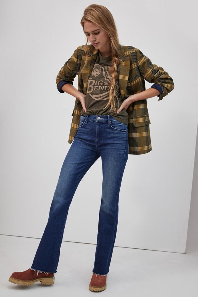 MOTHER The Weekender Fray High-Rise Flare Jeans #4