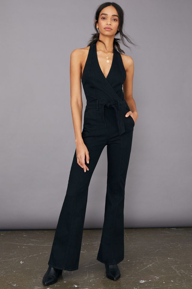MOTHER The Doozy Halter Denim Jumpsuit | Anthropologie