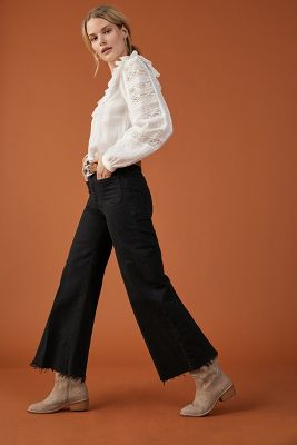 MOTHER The Patch-Pocket Roller Wide-Leg Jeans  Anthropologie Japan -  Women's Clothing, Accessories & Home
