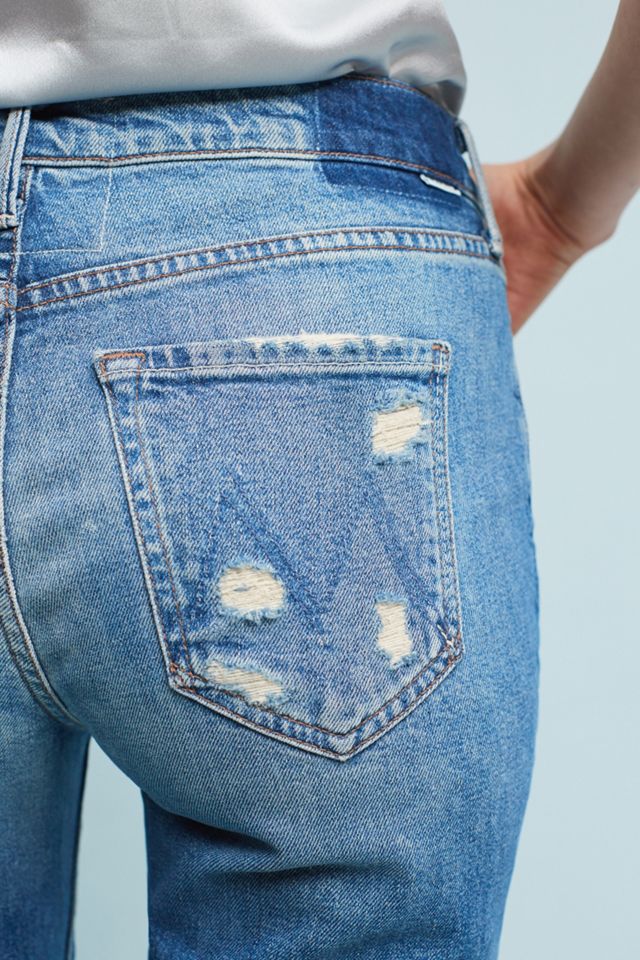 Mother The Flirt Fray High-Rise Ankle Jeans #4