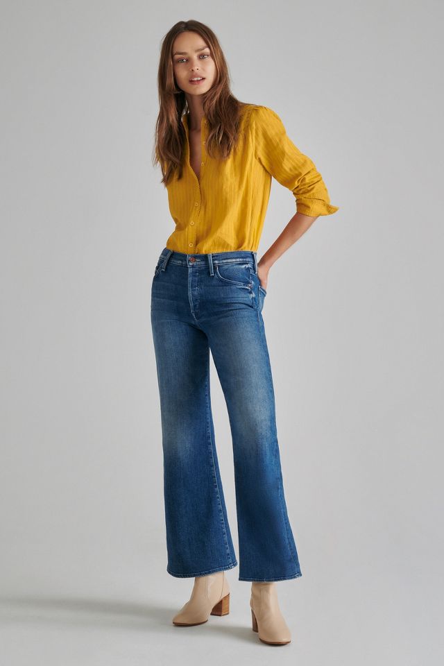 MOTHER The Tomcat Roller Ultra High-Rise Wide-Leg Jeans
