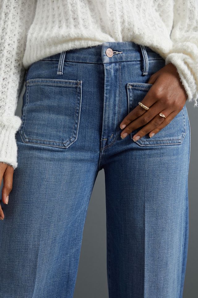 MOTHER The Patch-Pocket Roller Wide-Leg Jeans #1