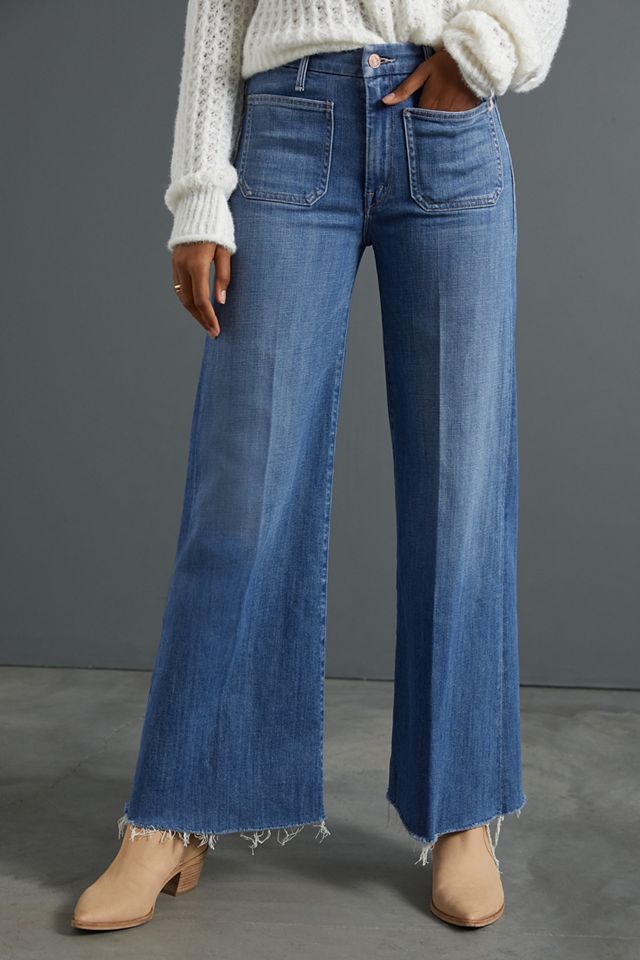 MOTHER The Patch-Pocket Roller Wide-Leg Jeans #3