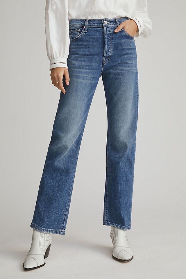 MOTHER The Ditcher Ultra High-Rise Cropped Straight Jeans