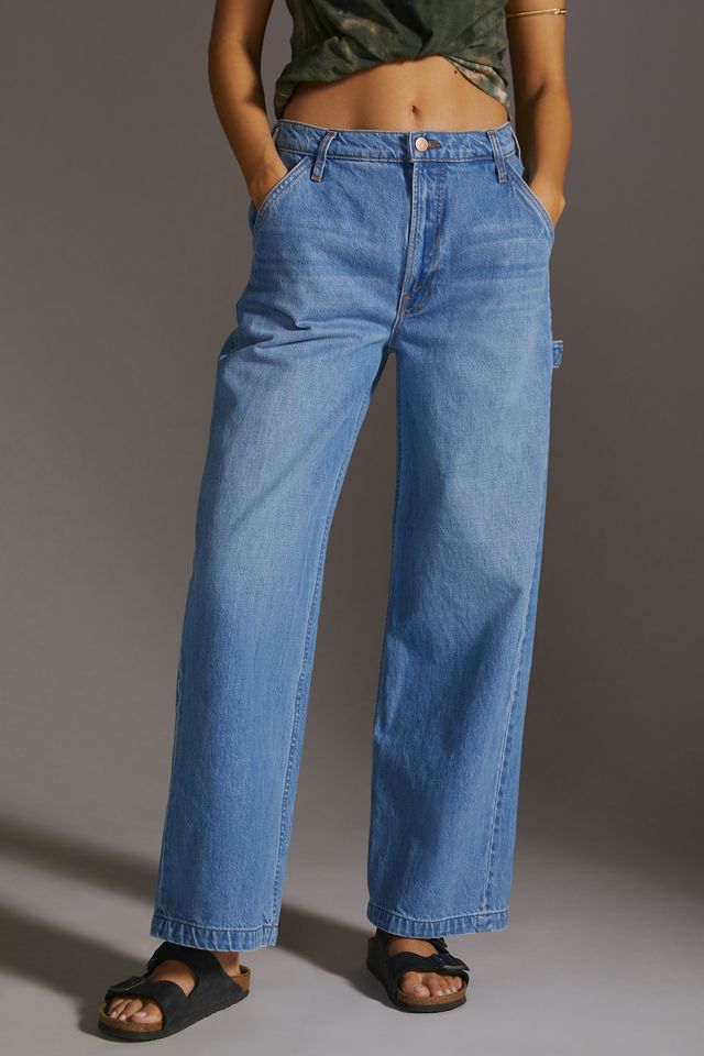 MOTHER SNACKS! Fun Dip High-Rise Utility Puddle Jeans