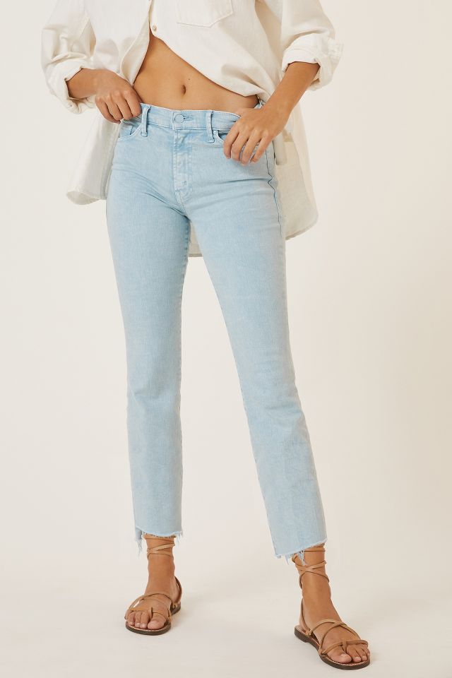 MOTHER The Insider High-Rise Crop Step Fray Jeans