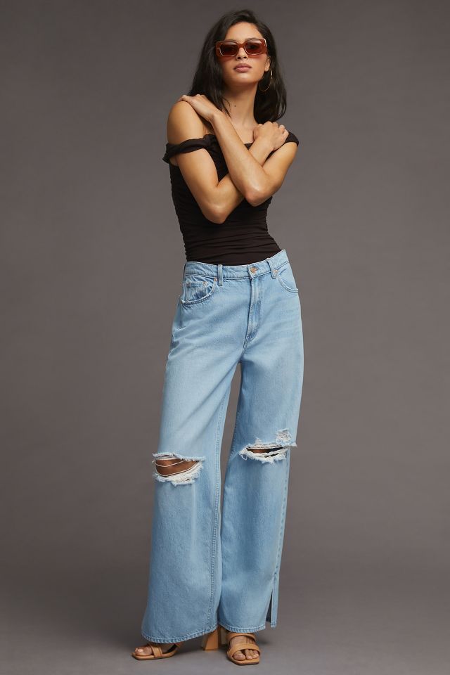 MOTHER SNACKS! The Fun Dip Puddle Jeans | Anthropologie
