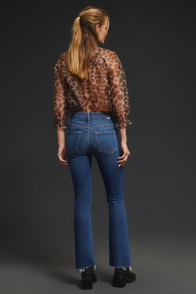 MOTHER The Insider High-Rise Crop Bootcut Jeans #4