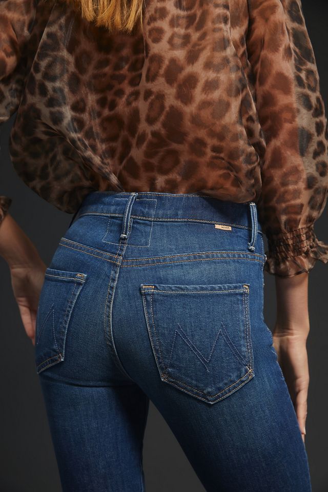 MOTHER The Insider High-Rise Crop Bootcut Jeans #5