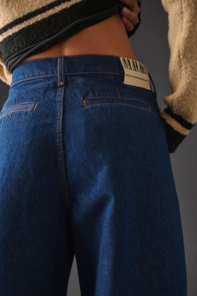 High Rise Pleated Mom Jeans
