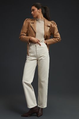 MOTHER SNACKS! High-Rise Double-Stack Ankle Jeans